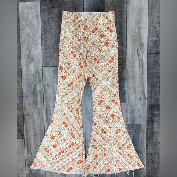 SHOW ME YOUR MUMU WOMEN'S BELMONT PAISLEY PRINT PULL ON TROUSER PANTS - Picture 7 of 9